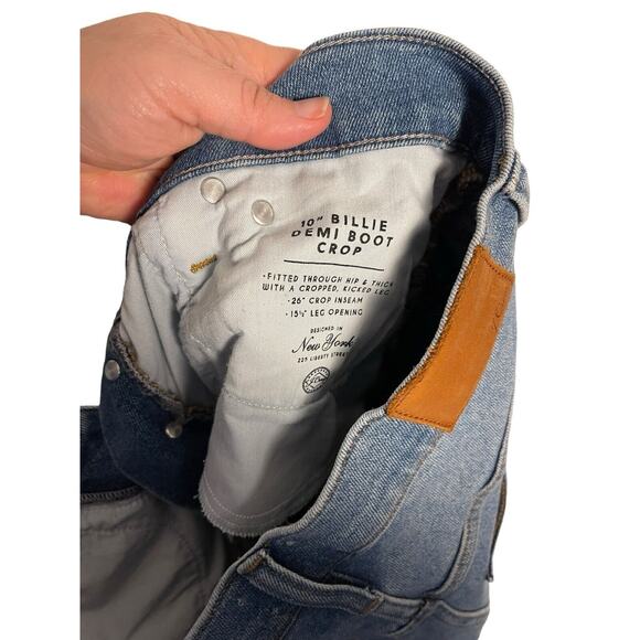 J.CREW Jeans 27 10" Billie Demi Boot Crop Ankle Kick Flare‎ Boho Raw Hem - Picture 12 of 14
